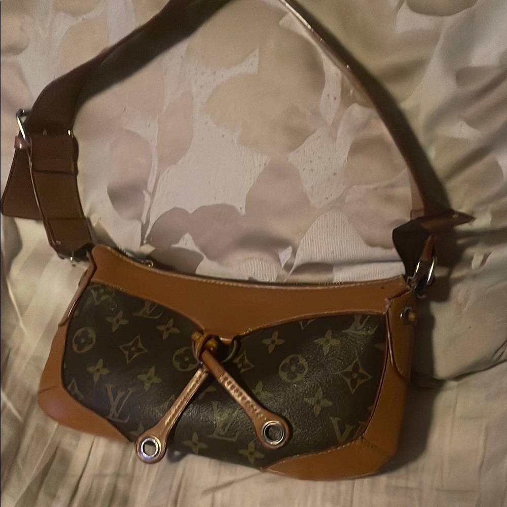 Brown and Black Designer Women's Bag